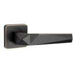 دستگیره دوتکه (رزت) ایران مدل 2300R رنگ مشکی طلایی