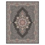 فرش ماشینی مه ترنج طرح دنیز زمینه فیلی