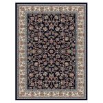 فرش ماشینی مه ترنج طرح گیلدا زمینه سرمه ای