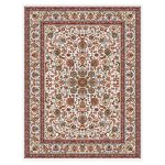 فرش ماشینی مه ترنج طرح افشان زمینه کرم 1000 شانه