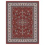 فرش ماشینی مه ترنج طرح افشان زمینه لاکی 1000 شانه