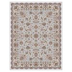 فرش ماشینی مه ترنج طرح افشان شاه عباسی زمینه فیلی 1000 شانه