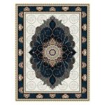 فرش ماشینی مه ترنج طرح چکاوک زمینه کرم 1000 شانه