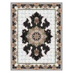 فرش ماشینی مه ترنج طرح هیوا زمینه کرم 1000 شانه