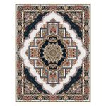 فرش ماشینی مه ترنج طرح ناردون زمینه کرم 1000 شانه