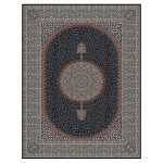 فرش ماشینی مه ترنج طرح ترنم زمینه سرمه ای 1000 شانه