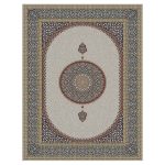 فرش ماشینی مه ترنج طرح ترنم زمینه فیلی 1000 شانه