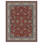 فرش ماشینی مه ترنج طرح یاشار زمینه لاکی 1000 شانه