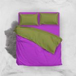 سرویس روتختی آ اس پ مینیمال زمینه بنفش دو نفره 5 تکه