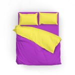 سرویس روتختی آ اس پ مینیمال زمینه بنفش دو نفره 5 تکه