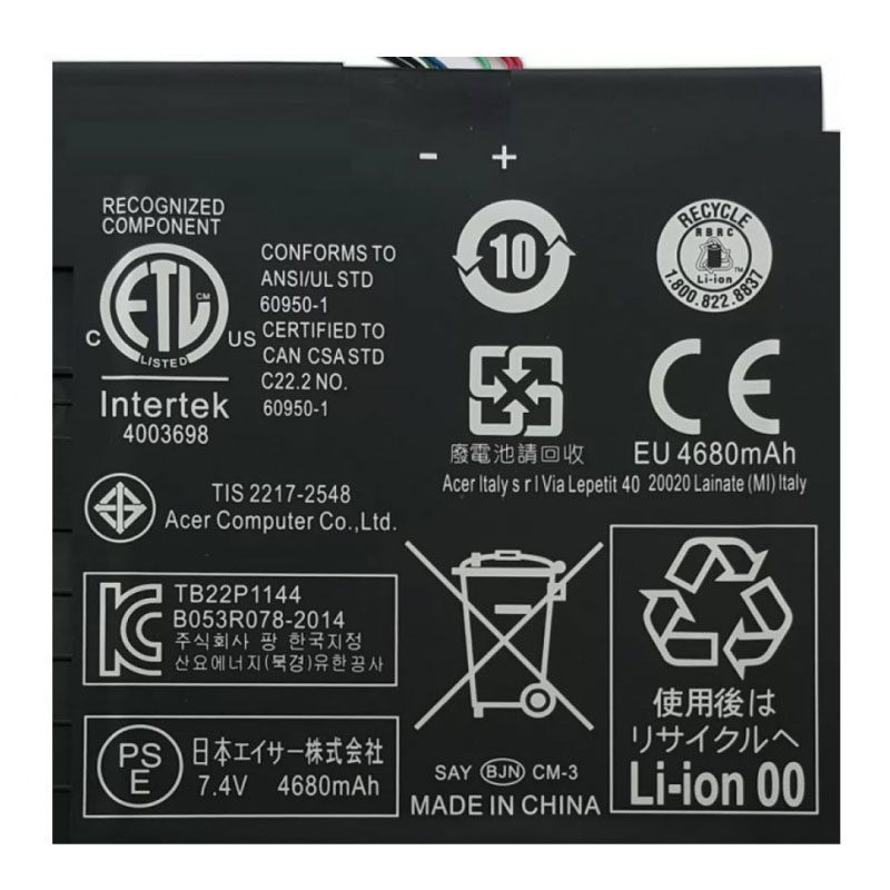 باتری لپ تاپ ایسر Aspire S7-391 مشکی-داخلی اورجینال