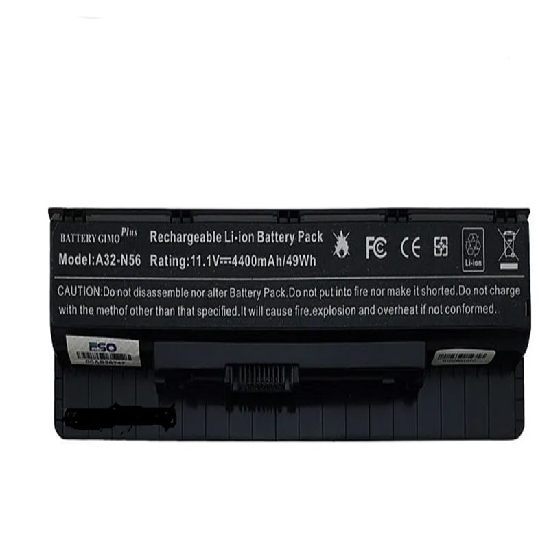 باتری لپ تاپ ایسوس N56-6Cell Gimo Plus مشکی-49 وات ساعت