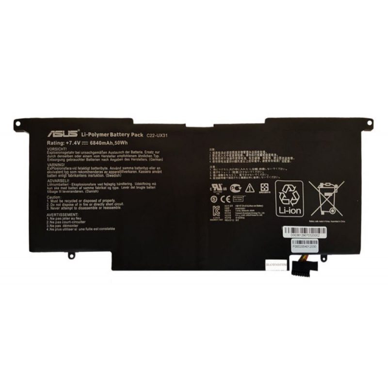 باتری لپ تاپ ایسوس ZenBook UX31 داخلی-50 وات ساعت