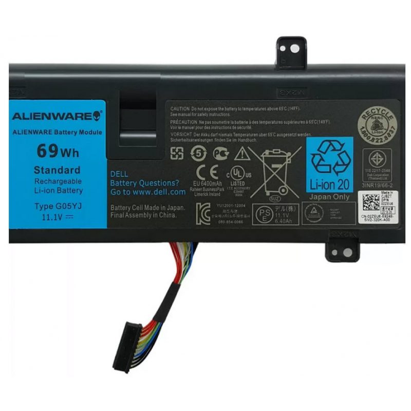 باتری لپ تاپ دل Alienware M14X-P18G_G05YJ داخلی-اورجینال