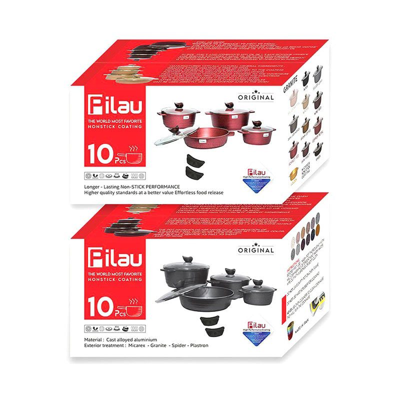 سرویس قابلمه 10 پارچه گرانیت پیلو مدل هپی Pilau سرویس قابلمه 10 پارچه گرانیت پیلو مدل هپی Pilau