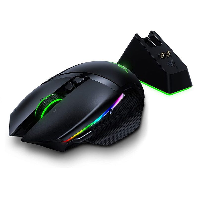 ماوس بی سیم مخصوص بازی ریزر مدل Razer Basilisk Ultimate به همراه پایه شارژر