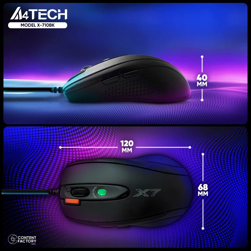 ماوس گیمینگ فورتک مدل A4Tech X-710BK