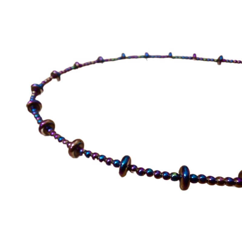 گردنبند سنگ طبیعی حدید مدل راکا