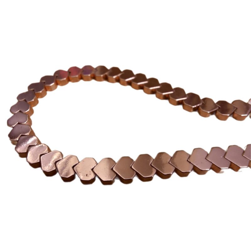 گردنبند سنگ طبیعی حدید رزگلد