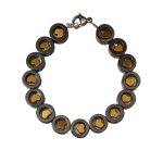 دستبند سنگ طبیعی حدید مدل عشق