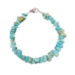 دستبند سنگ طبیعی چیپسی فیروزه آفریقایی