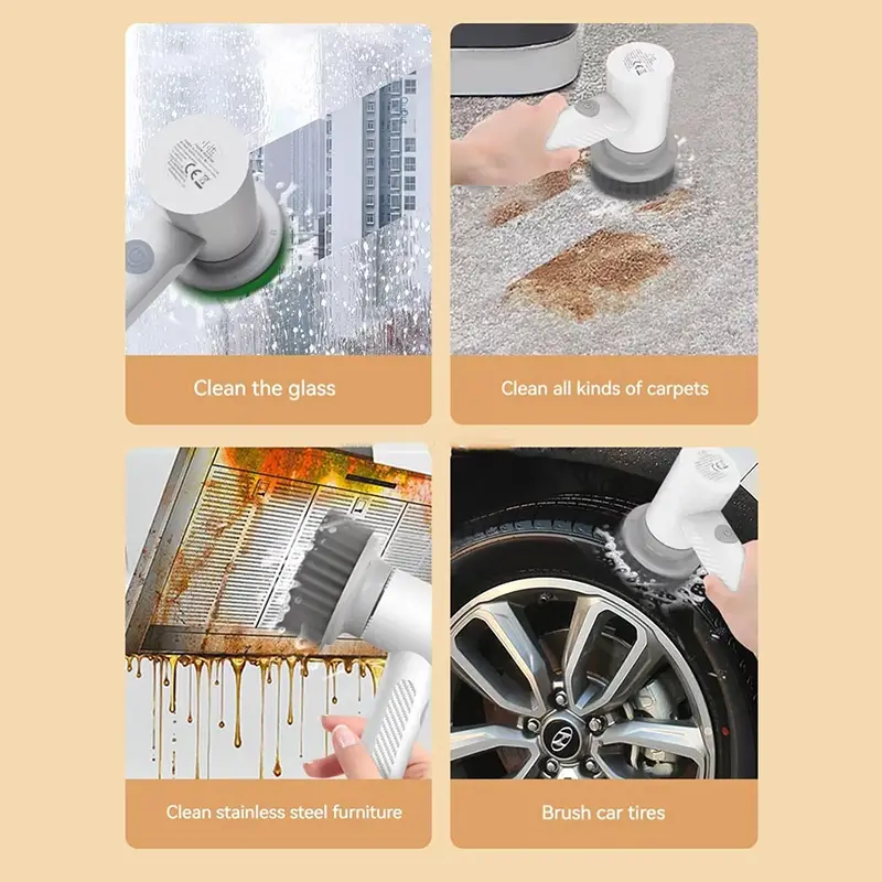 برس برقی تمیز کننده شیائومی مدل Youpin Xiaoda Electric Cleaning Brush 360 Rotation XL DDQJS01