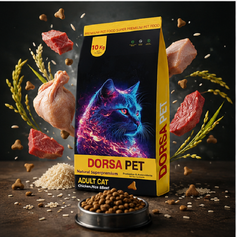 غذای خشک گربه درسا پت 10 کیلوگرم Dorsa Pet Cat Dry food