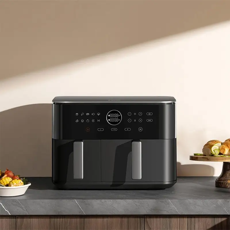 هوا پز بدون روغن چند منظوره شیائومی مدل Xiaomi Dual Zone Air Fryer 10L MAF-D1001 (جعبه باز)