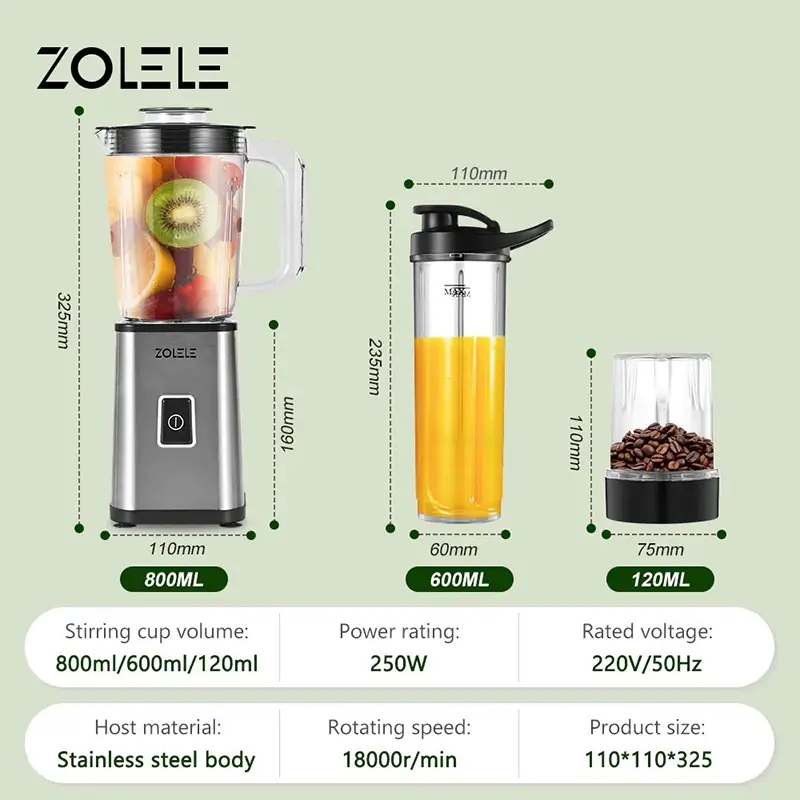 آبمیوه گیری چند منظوره Zolele Zi101