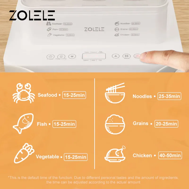 بخارپز سه لایه شیائومی مدل Zolele ZM100 Electric Steamer