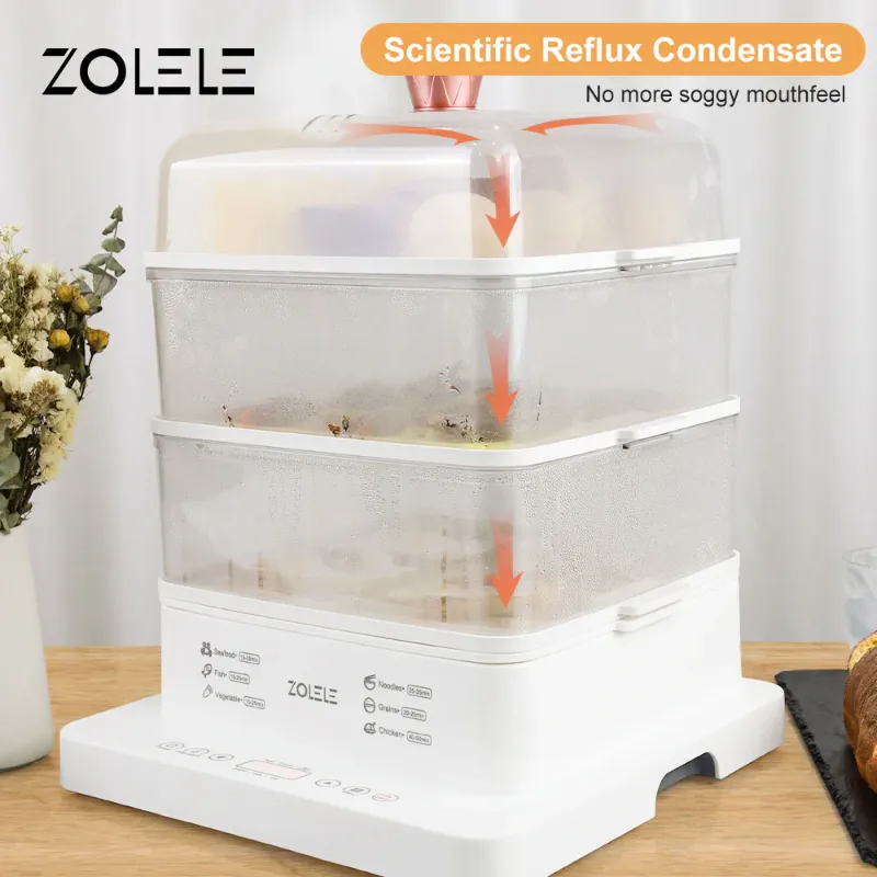 بخارپز سه لایه شیائومی مدل Zolele ZM100 Electric Steamer