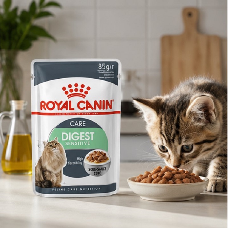 غذای پوچ گربه رویال کنین دایجستیو 85گرم RoyalCanin Digestive