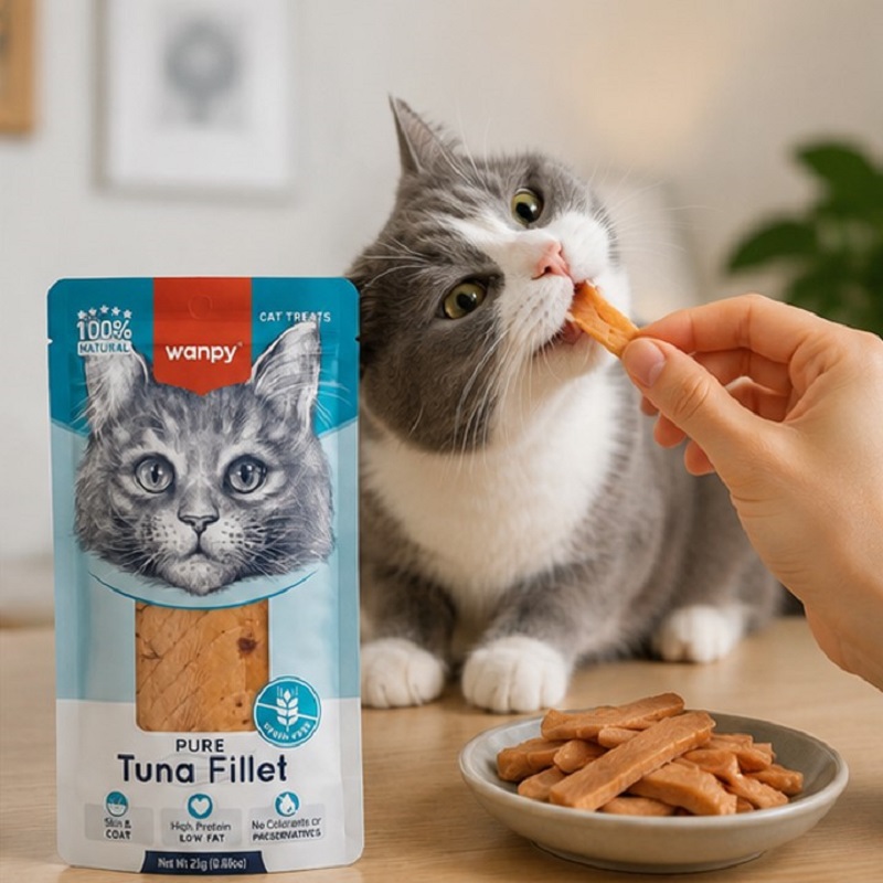 تشویقی گربه ونپی فیله ماهی تن 25 گرم Wanpy Snack