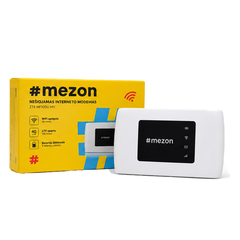 مودم 4G قابل حمل زد تی ای مدل Mezon MF920V مناسب برای انتقال تصویر به همراه سیم کارت لوتوس تل 200 گیگ دو ماهه