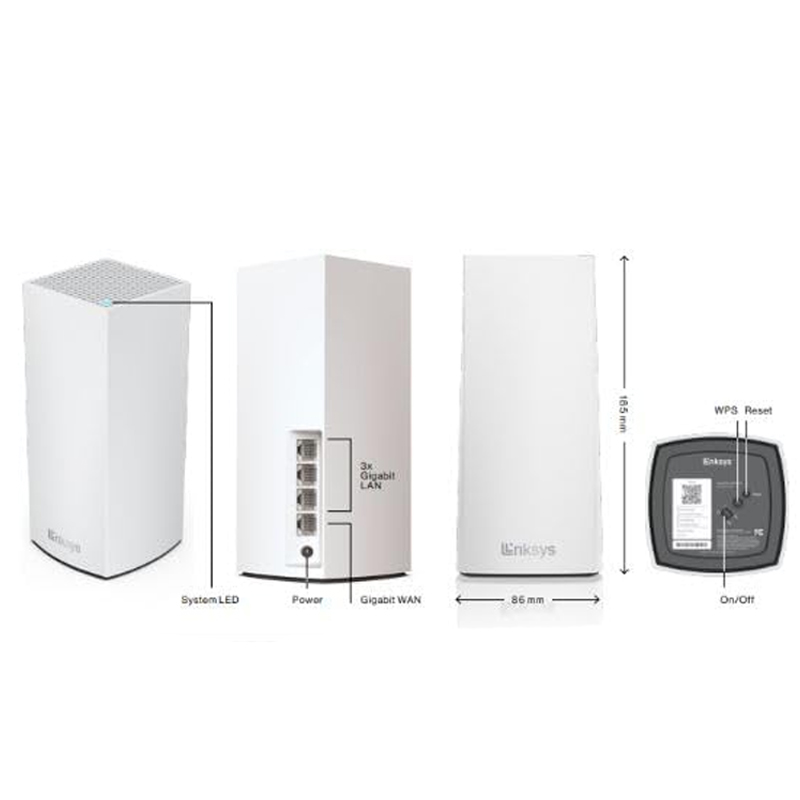 روتر دو بانده لینک سیس مدل Linksys MX5500 VELOP AX5400   WiFi 6