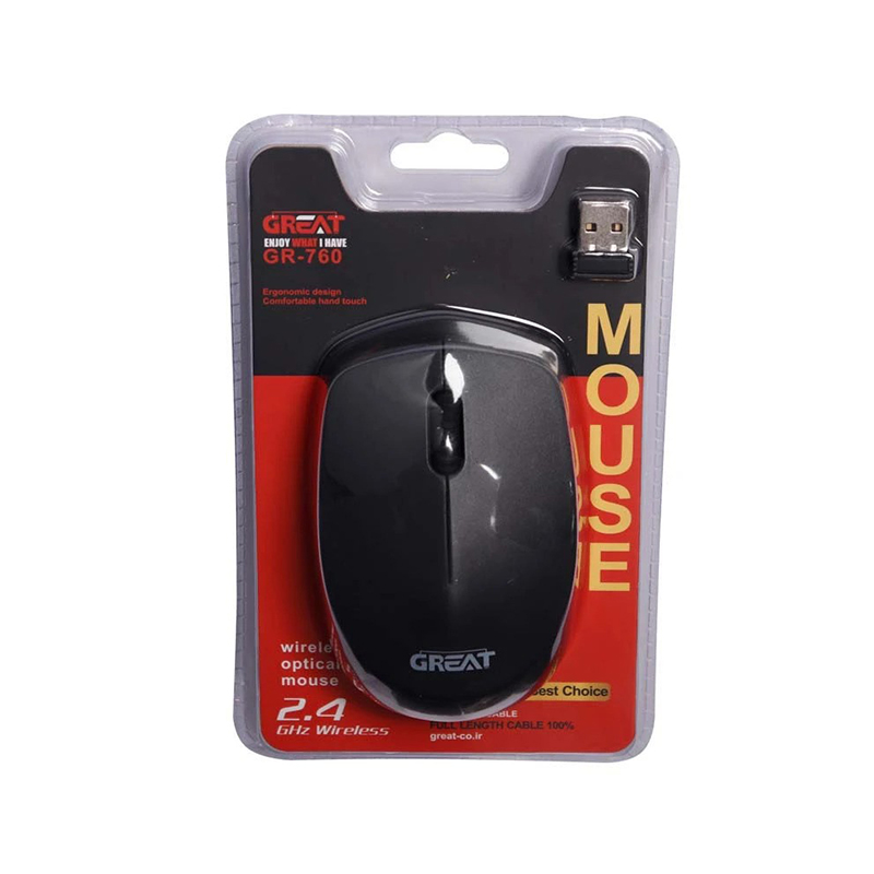 ماوس بی سیم گریت مدل Great GR-760 ماوس بی سیم گریت مدل Great GR-760