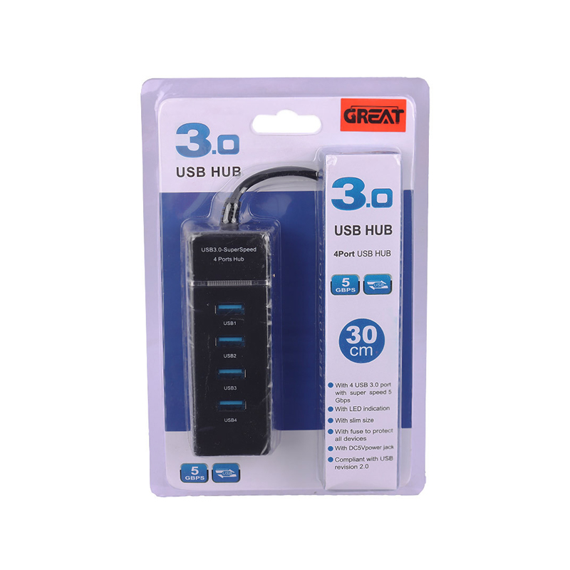 هاب 4 پورت USB 3.0 گریت مدل Great 303