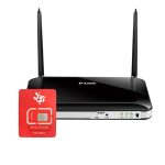 مودم روتر 4G/LTE دی لینک مدل D-Link DWR-921 به همراه سیم کارت آپتل با 75 گیگابایت شش ماهه