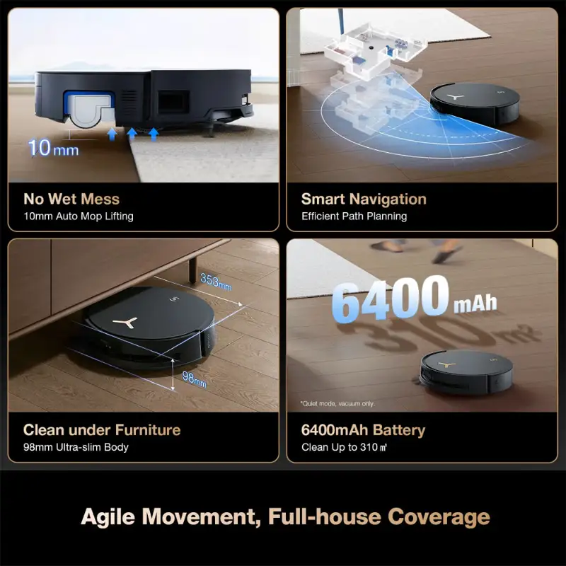 جارو رباتیک اکووکس مدل ECOVACS DEEBOT X8 PRO OMNI Robotic Vacuum