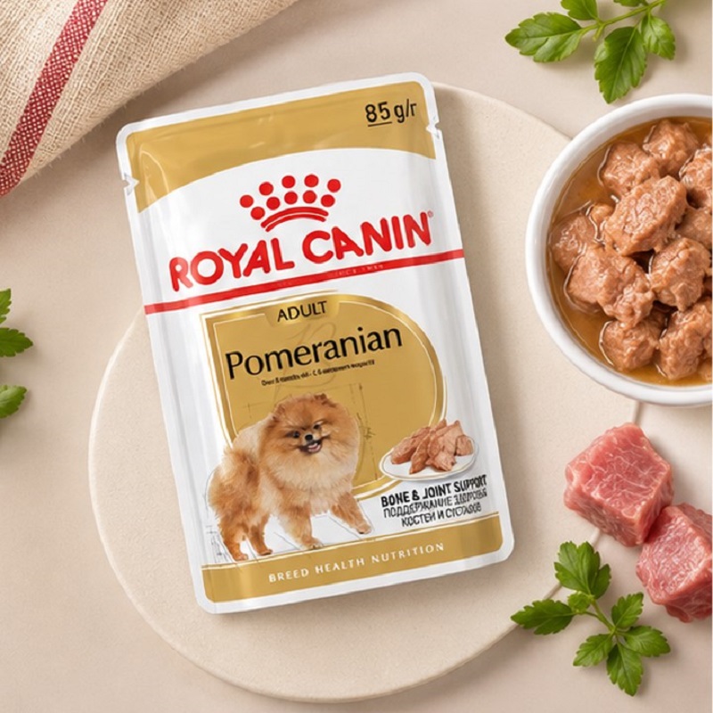 پوچ سگ پامرانین رویال کنین 85 گرم Royal Canin Pouch