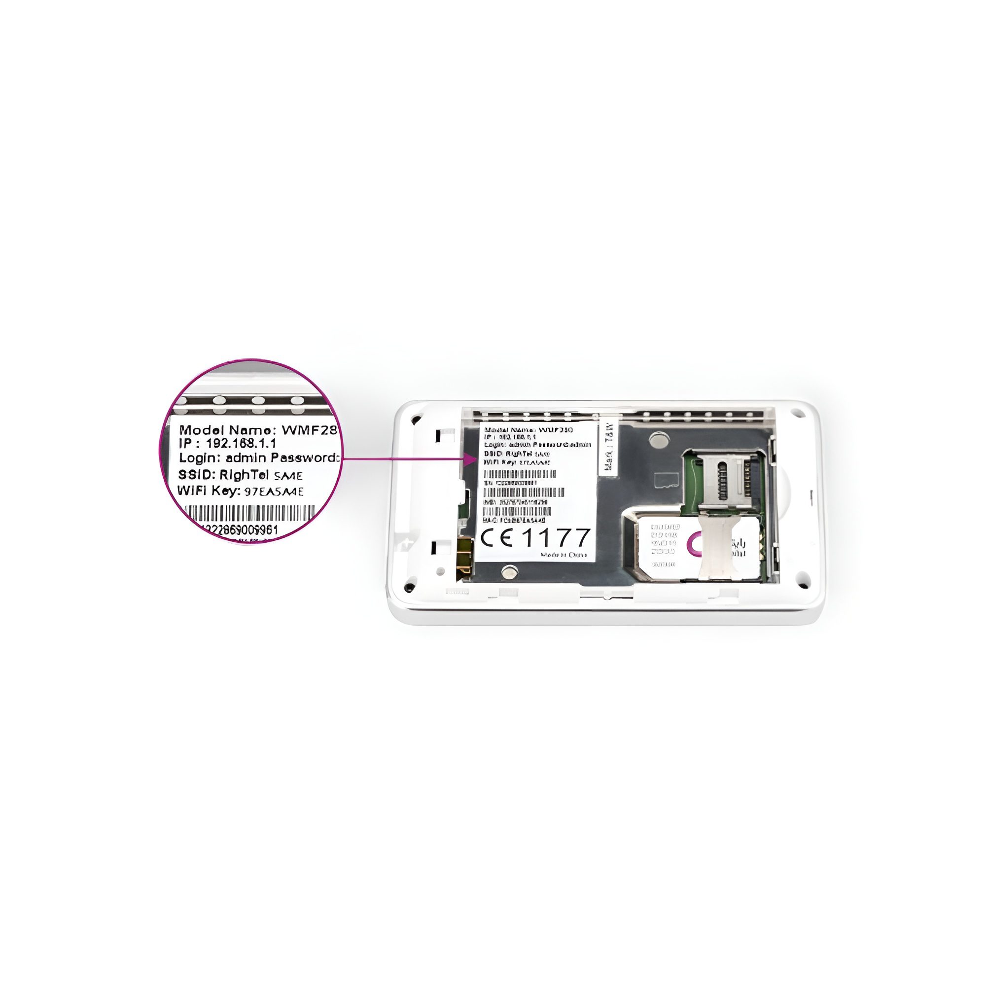 مودم 3,75G قابل حمل رایتل مدل WMF-280 به همراه سیم کارت رایتل 6 گیگ دو ماهه