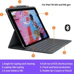 کیبورد کاور بی‌سیم لاجیتک مدل Logitech Slim Folio مخصوص آیپد نسل 10